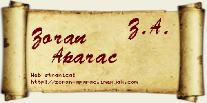 Zoran Aparac vizit kartica